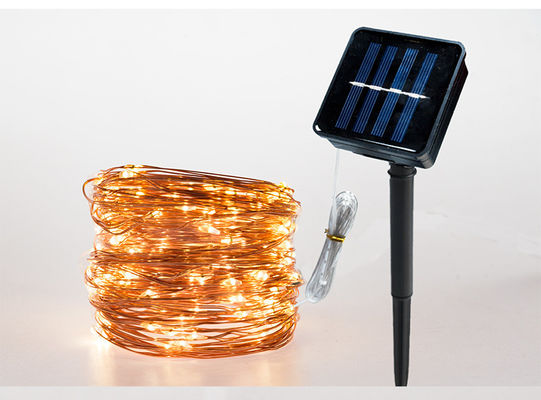 Halloween 200 Solar LED Copper Wire Lights DC 5V 300MAH Warm White
